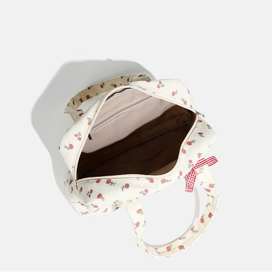 Floral Sweet Bow Portable Handbags