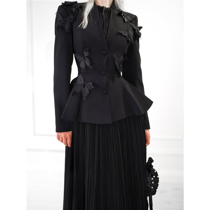 Floral Lace Sleeve Dress Set