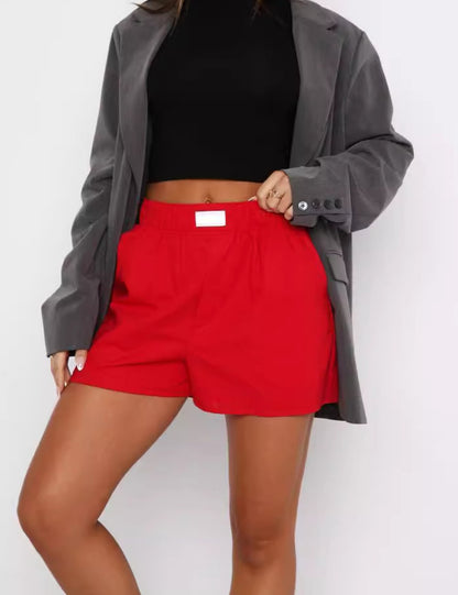 Casual Solid Color Loose Sports Shorts