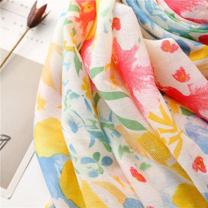 Colorful Tropical Plant Flower Beach Scarf