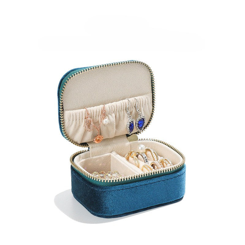 Solid Color Plush Portable Jewelry Set