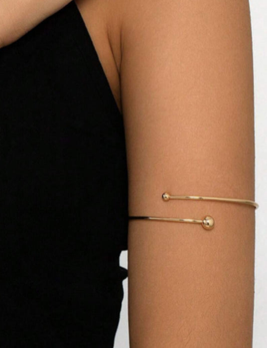 Simple Cross Ball Barcelet Arm Cuff Set