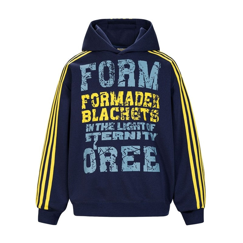 Distressed Letter Print Hoodie