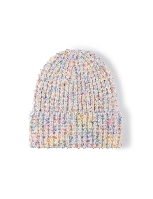 Ribbed Unisex Speckled Knit Beanie Winter Hat