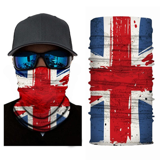 Motorcycle Flag Print Multi-Ways Scarf