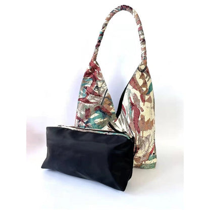 Tie Dye Embroidered Shoulder Bag