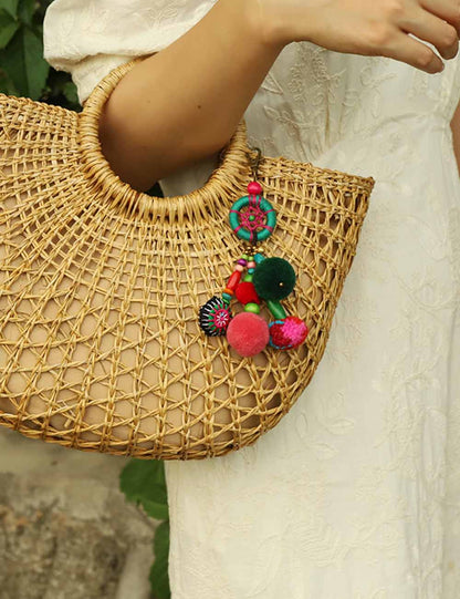Vintage Bohemian Pom-Pom Tassel Bag Charm