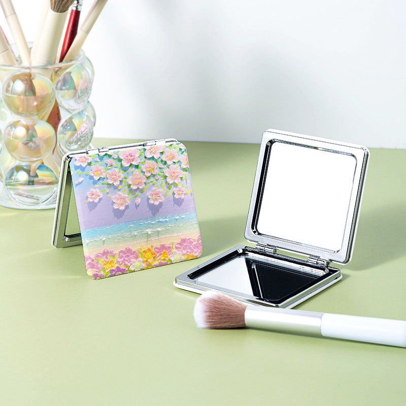 Portable Dual-Sided Folding Makeup Mirror