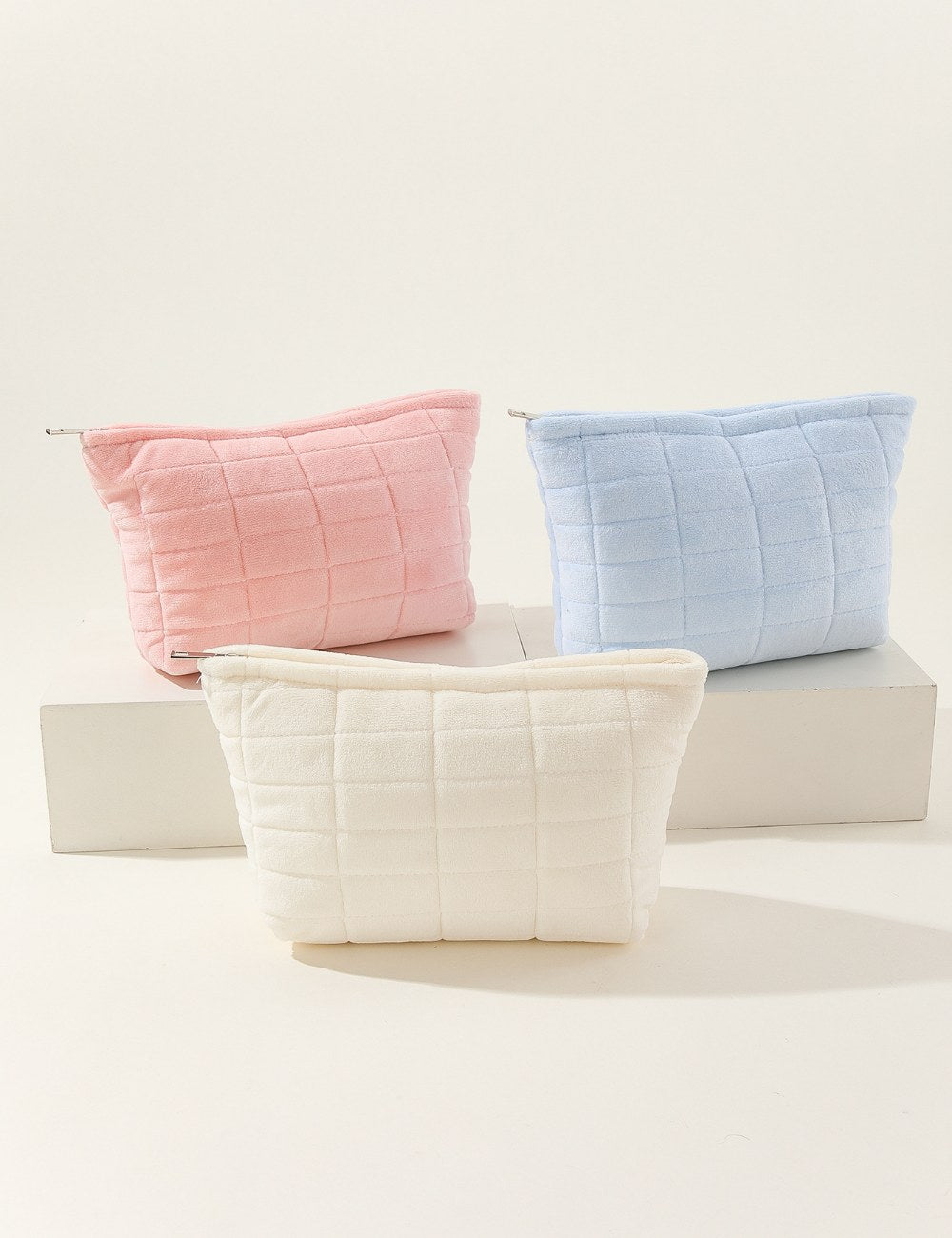 Solid Color Large Capacity Simple Make Up Bag