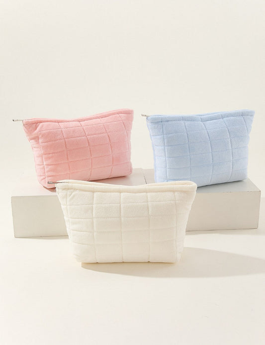 Solid Color Large Capacity Simple Make Up Bag