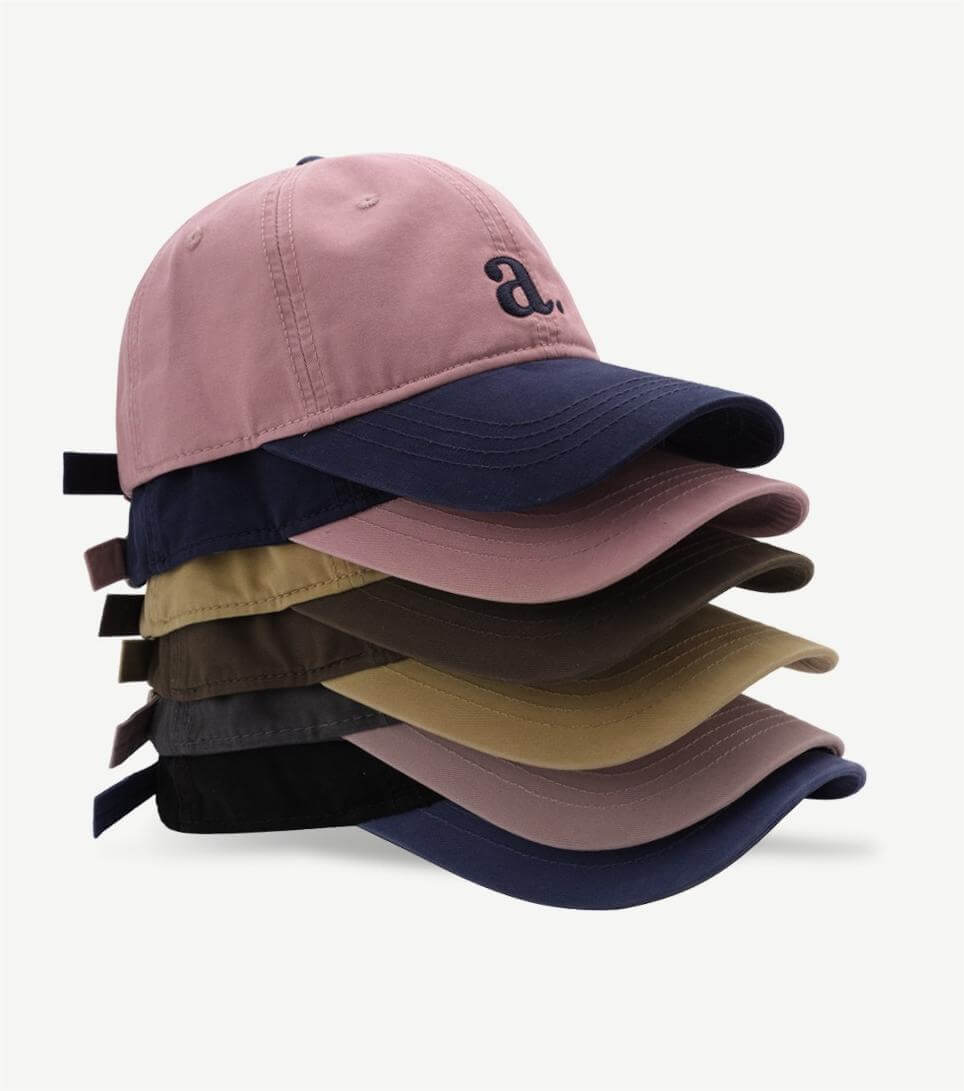 Contrast Color Embroidered Baseball Caps