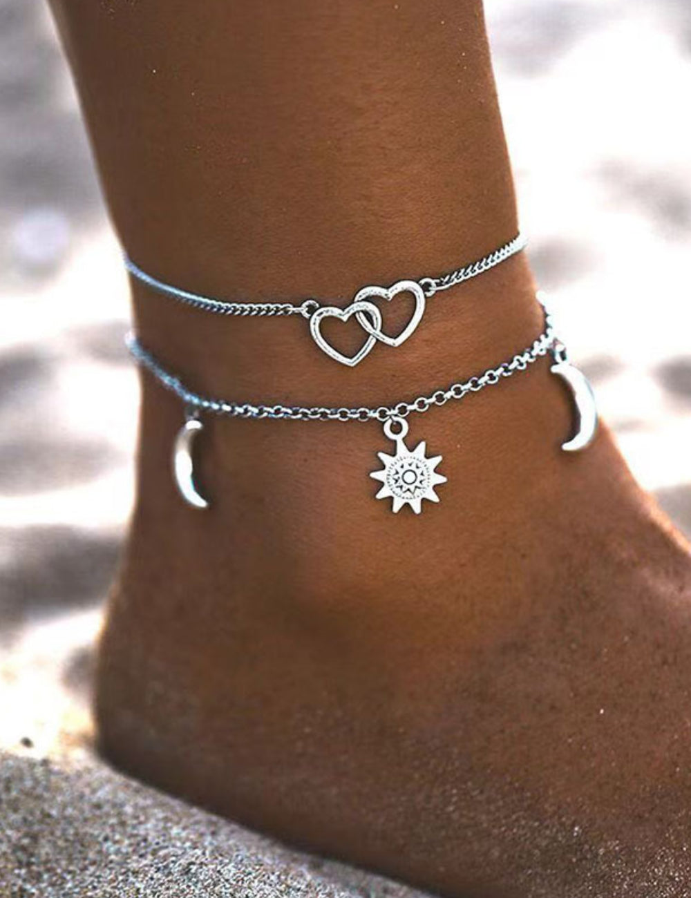 Sun & Moon Simple Anklet