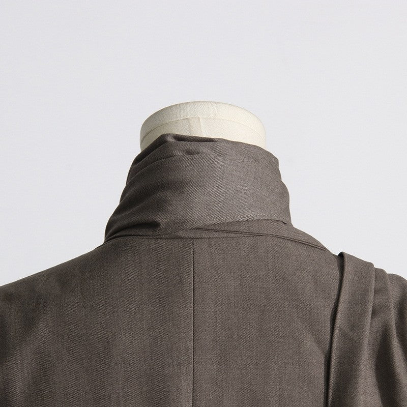 Solid Color Long Sleeve Lapel Hollow Blazer Outerwear