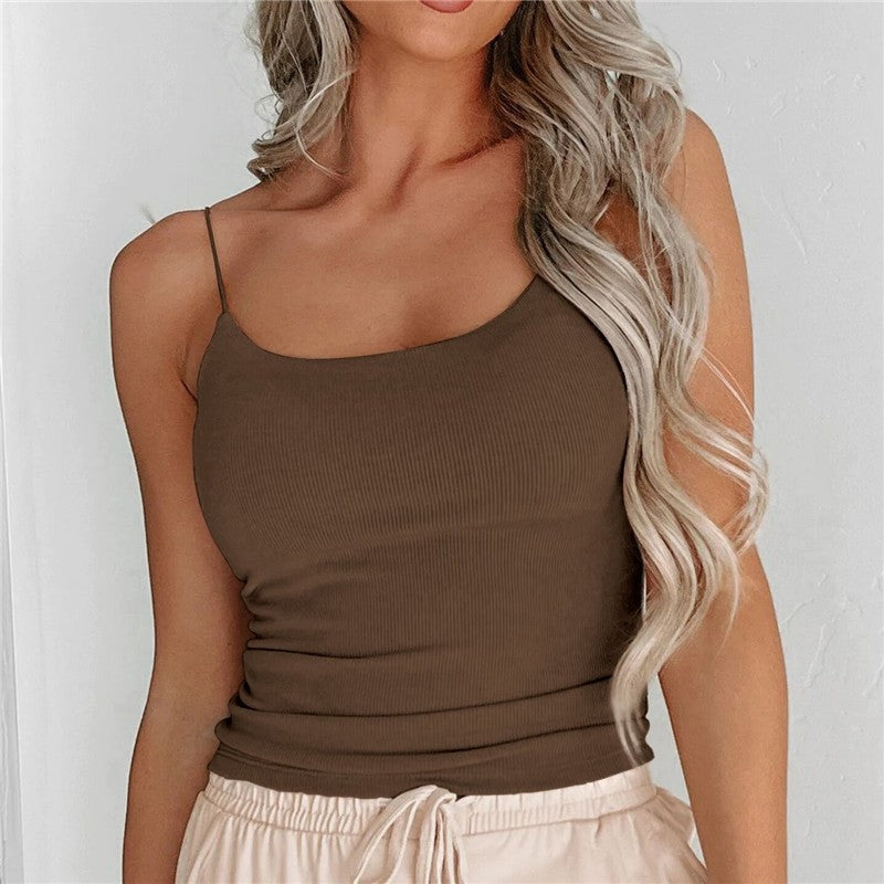 Solid Color Slim-Fit Tank Top