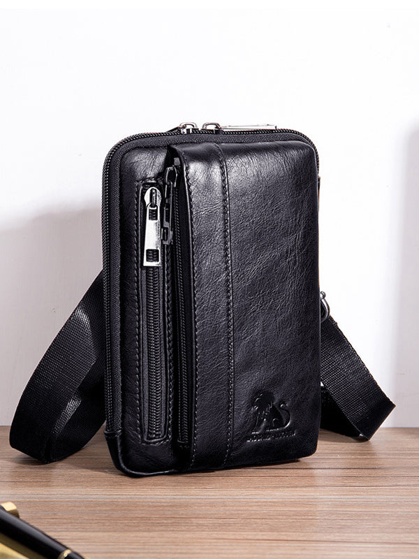 Business Zipper Multi-layer Pocket Purse Crossbody Bag