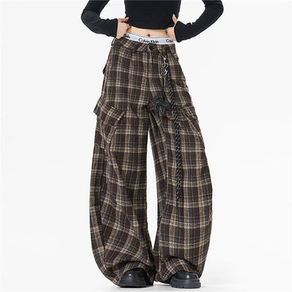 Unisex Cartoon Pendant Plaid Floor-Length Scimitar