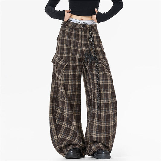 Unisex Cartoon Pendant Plaid Floor-Length Scimitar