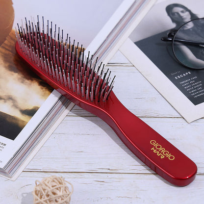 Transparent Red Smooth Touch Cushion Combs