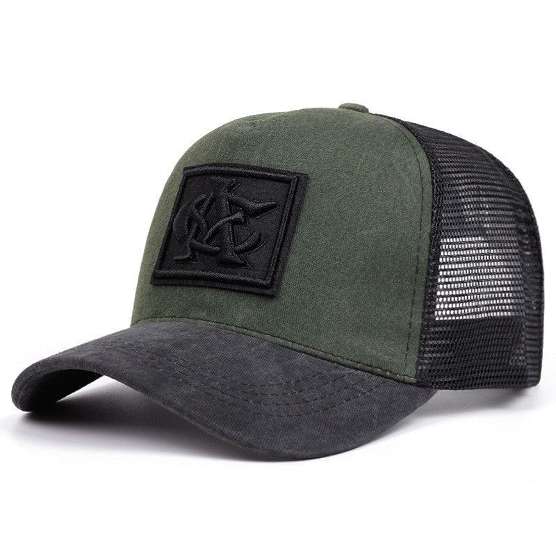 AC Letter Embroidered Flat Brim Baseball Cap Unisex Design