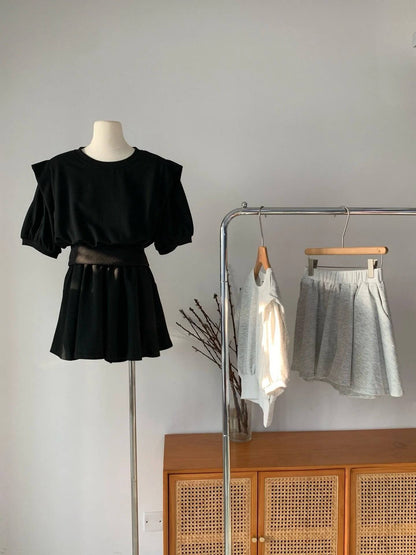 Round Neck Tops and Shorts