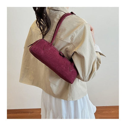 Solid Matte Shoulder Tote Bag