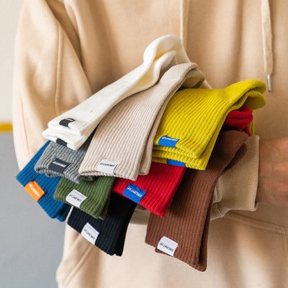 Solid Color Ribbed Breathable Socks