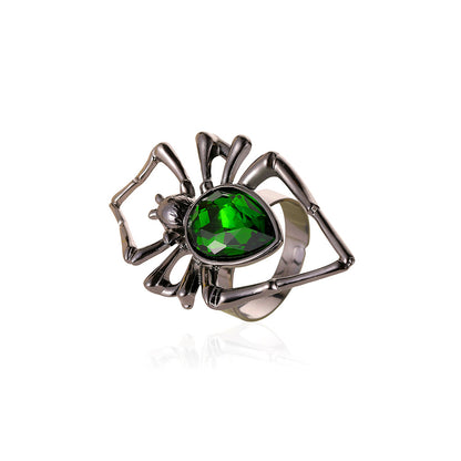 Halloween Women Fashion Exaggerated Retro Green Alloy Necklace