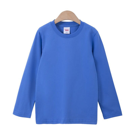Women Casual Solid Color Round Neck Long Sleeve Blank T-Shirt