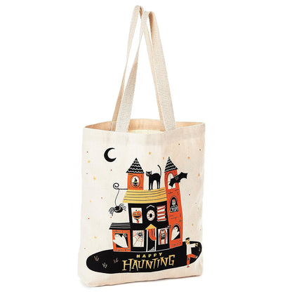Bolsa de lona con diseño de calabaza fantasma de Halloween