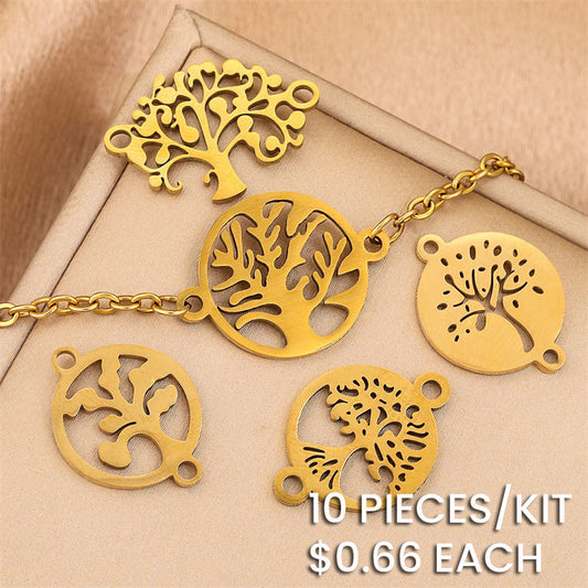 Stainless Steel Life Tree Chain Bracelet