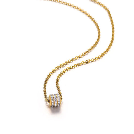 Women Exquisite Rhinestone Ring Necklace