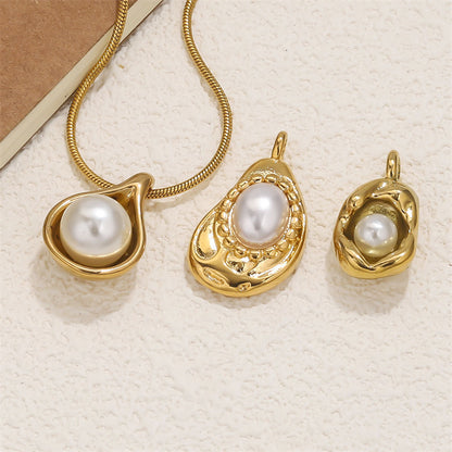 Collar con colgante de perlas elegante de moda para mujer