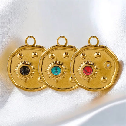 Collar vintage con colgante de piedra incrustada para mujer