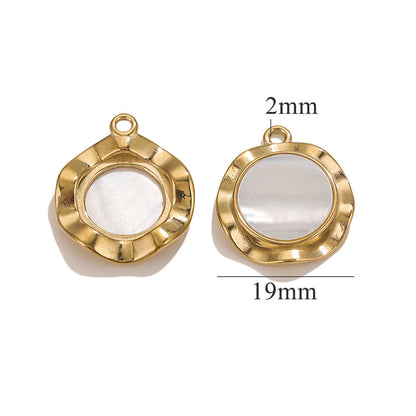 Elegante collar de acero inoxidable con colgante de perla para mujer