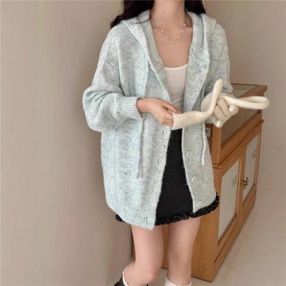 Hooded Knit Cardigan