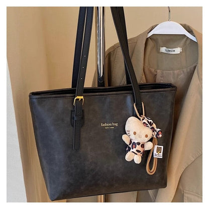 Vintage Crossbody Satchel With Charm