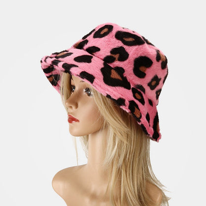 Versatile Leopard Print Thicken Bucket Hats