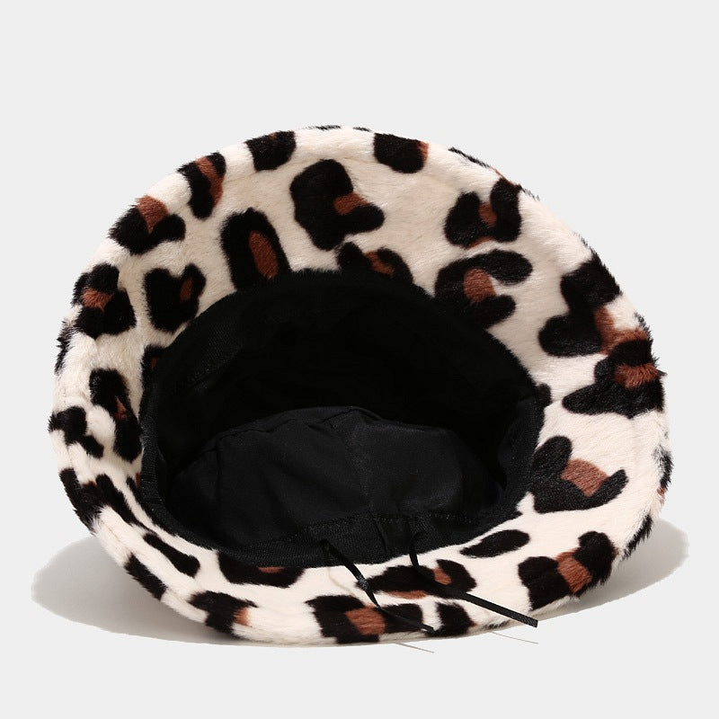 Versatile Leopard Print Thicken Bucket Hats