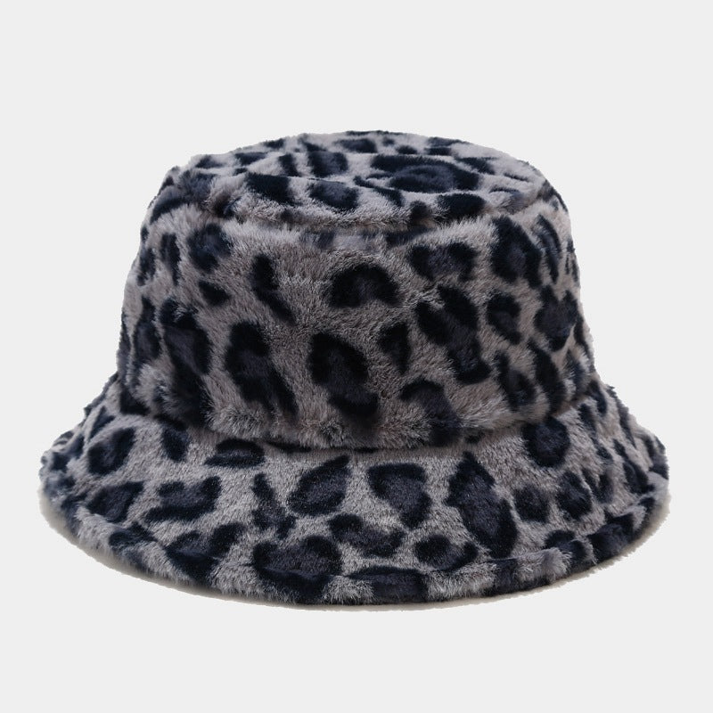 Versatile Leopard Print Thicken Bucket Hats