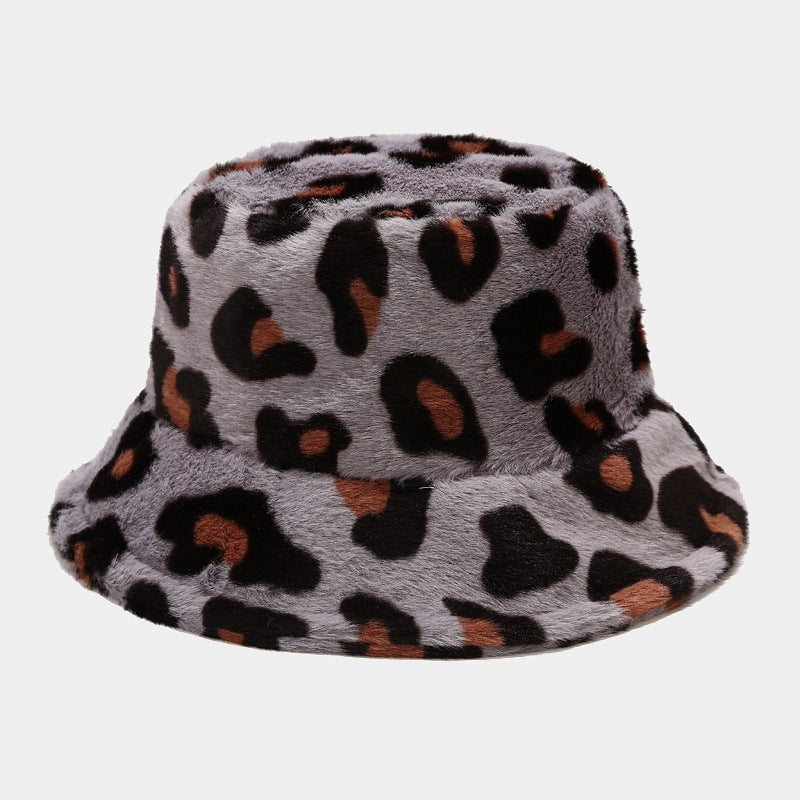Versatile Leopard Print Thicken Bucket Hats