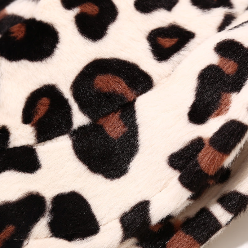 Versatile Leopard Print Thicken Bucket Hats