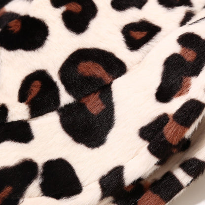 Versatile Leopard Print Thicken Bucket Hats