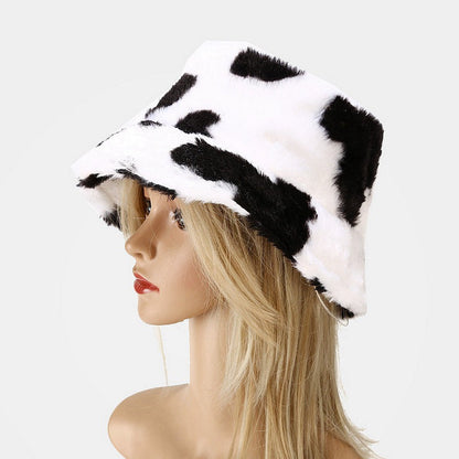 Colorful Cow Pattern Winter Bucket Hat