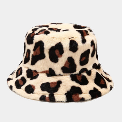 Versatile Leopard Print Thicken Bucket Hats