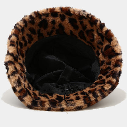 Versatile Leopard Print Thicken Bucket Hats