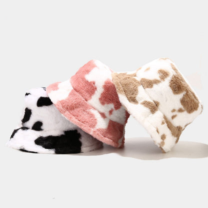 Colorful Cow Pattern Winter Bucket Hat