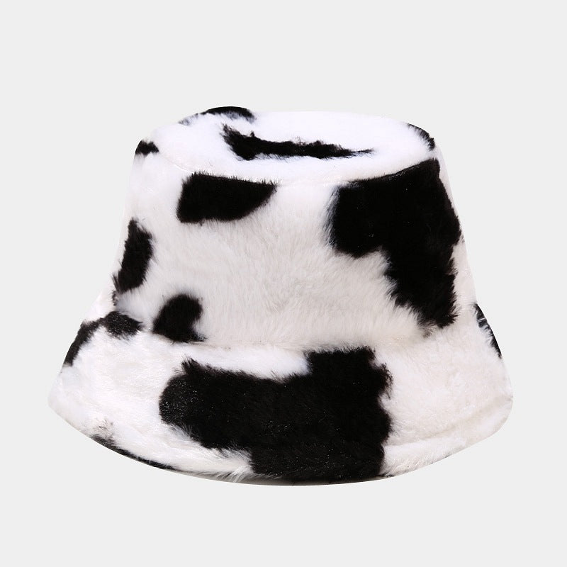 Colorful Cow Pattern Winter Bucket Hat