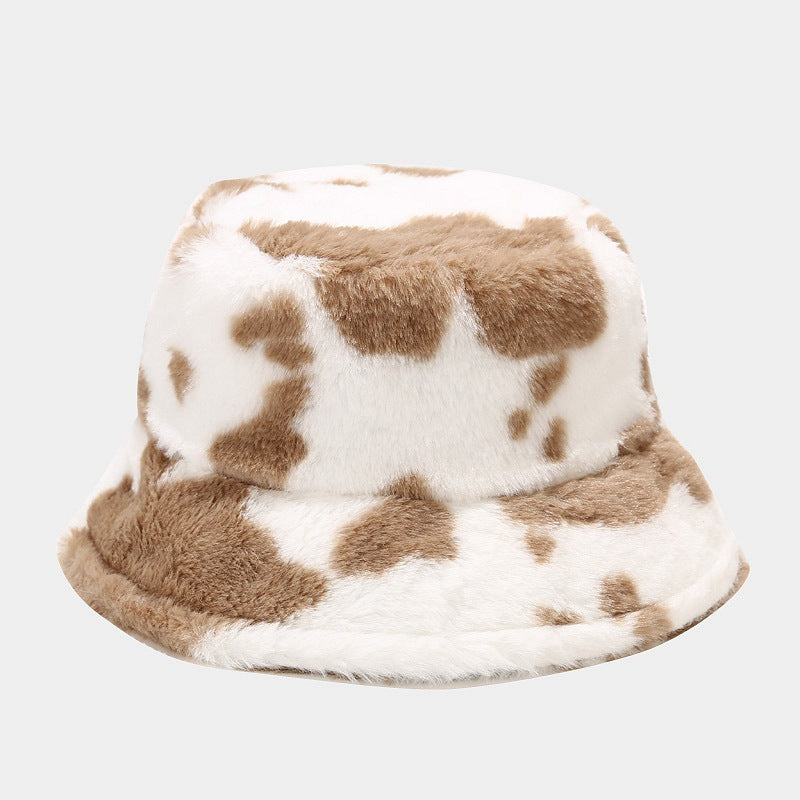 Colorful Cow Pattern Winter Bucket Hat