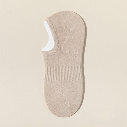 Solid Color Ribbed Low Ankle Socks