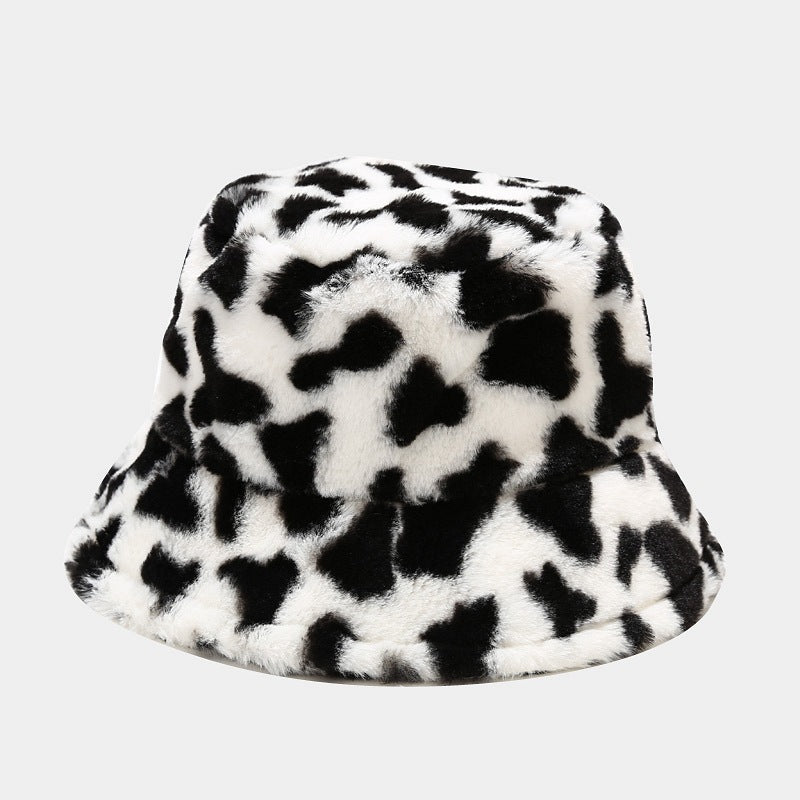 Colorful Cow Pattern Winter Bucket Hat